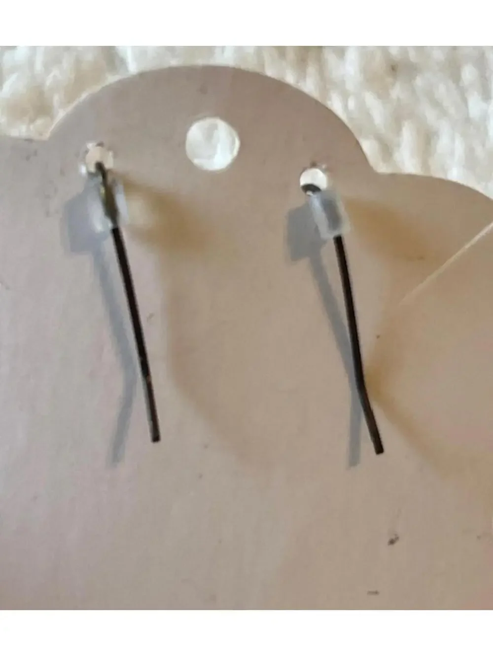 Black and Ivory Dangle Earrings with Hook Closure